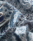 Azure Paisley Quilted Cotton Bedsrpead Coverlet Set