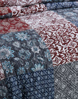 Virgo Vintage Cotton Patchwork Quilt Bedspread Coverlet Set