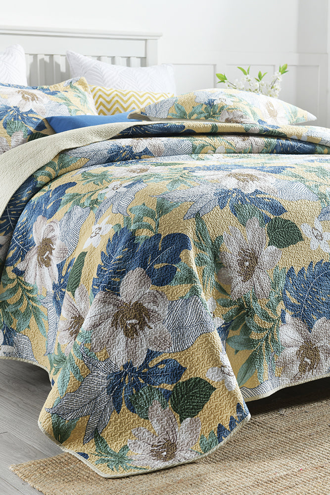 Dreamscape Quilted Cotton Bedspread Coverlet Set