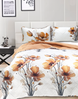 Rustic Bloom Quilted Comforter Coverlet Set For Double Queen King Size Bed