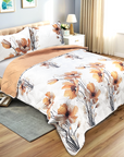Rustic Bloom Quilted Comforter Coverlet Set For Double Queen King Size Bed