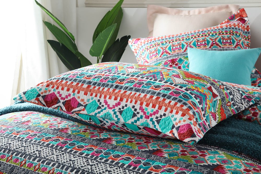 Bohemian Green Coverlet Set