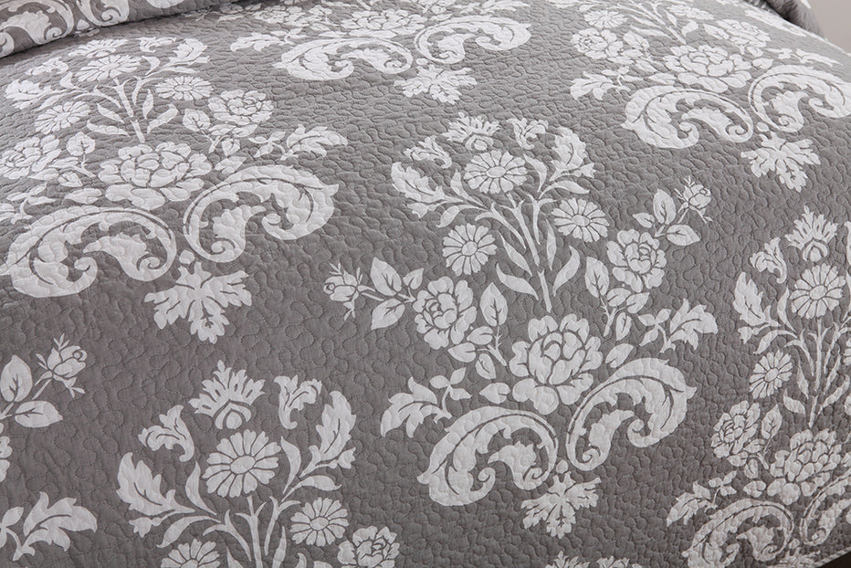 100% Cotton Patchwork Coverlet Set - Vase Grey – coverlet heaven
