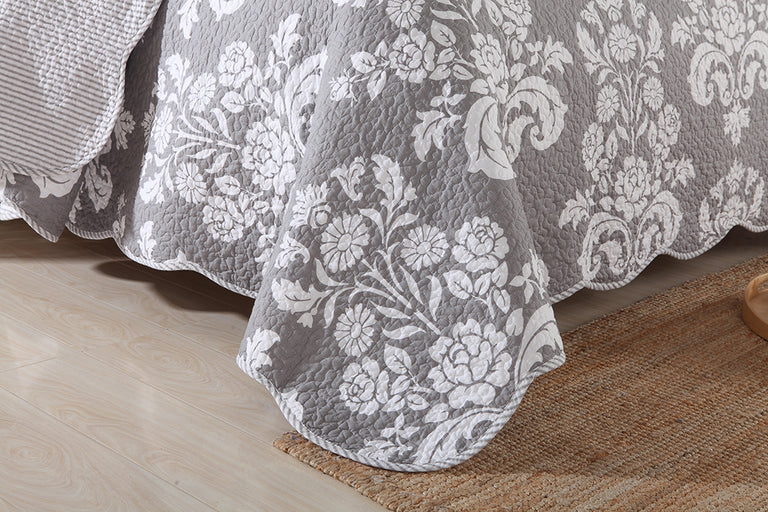 100% Cotton Patchwork Coverlet Set - Vase Grey – coverlet heaven